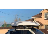 Автомобильный бокс  Broomer Venture (L) с системой крепления Fast Mount (крабы) белый глянец
