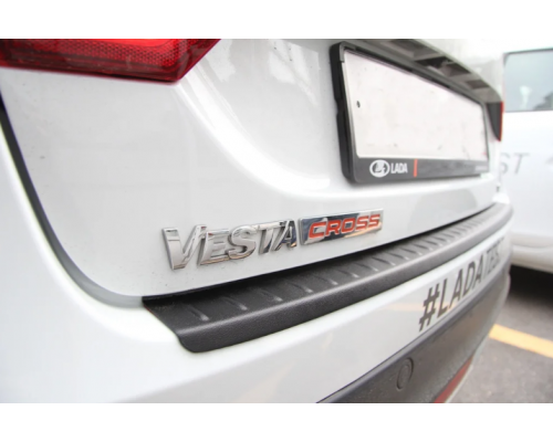 Накладка на задний бампер (АБС) Yuago АртФорм для Lada Vesta SW Cross/ Vesta Cross седан