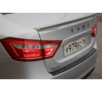 Накладка на задний бампер (АБС) Yuago АртФорм для Lada Vesta SW/ Vesta седан