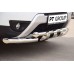 Защита переднего бампера ПТ Групп двойная D63\63 с зубьями (НПС) для Renault Duster 2012- (в т.ч. рестайлинг)