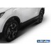 Пороги алюминиевые Rival "Premium-Black" для Honda CR-V 2017-