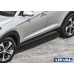 Пороги алюминиевые Rival "Premium-Black" для Hyundai Tucson 2015- / Kia Sportage 2016-