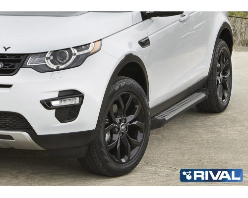 Пороги алюминиевые Rival "Bmw-style" для Land Rover Discovery Sport 2014-