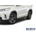 Пороги алюминиевые Rival "Premium-Black" для Toyota Highlander 2014-